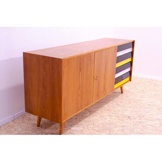 Image 1 of Vintage U-460 sideboard in beech wood by Jiří Jiroutek for Interiér Praha, Czechoslovakia 1960