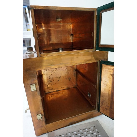 Image 1 of Vintage Steampunk copper and ceramic medical sterilization cabinet, Germany 1900s