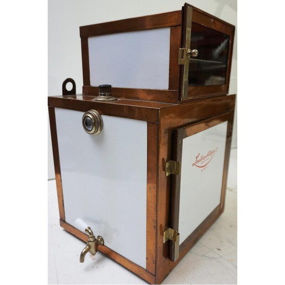 Image 1 of Vintage Steampunk copper and ceramic medical sterilization cabinet, Germany 1900s