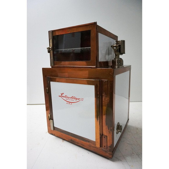 Image 1 of Vintage Steampunk copper and ceramic medical sterilization cabinet, Germany 1900s