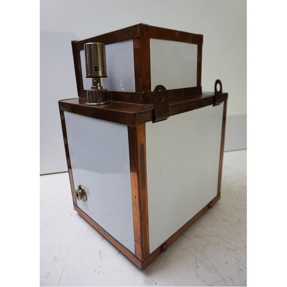 Image 1 of Vintage Steampunk copper and ceramic medical sterilization cabinet, Germany 1900s