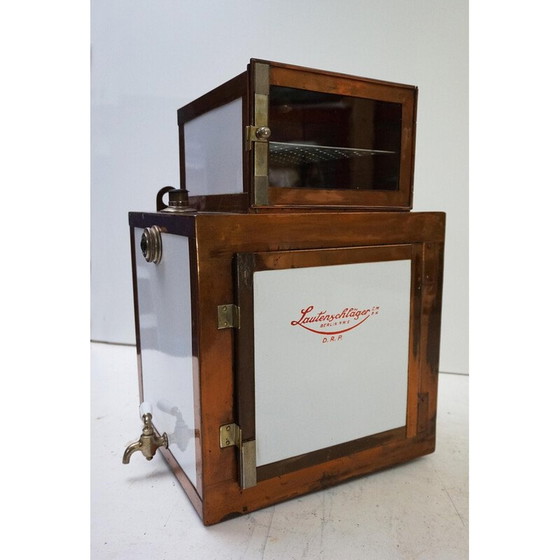 Image 1 of Vintage Steampunk copper and ceramic medical sterilization cabinet, Germany 1900s