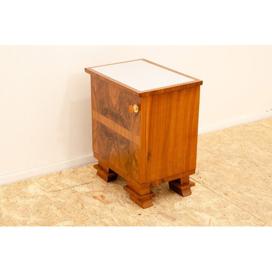 Image 1 of Vintage Art Deco walnut nightstand, 1930
