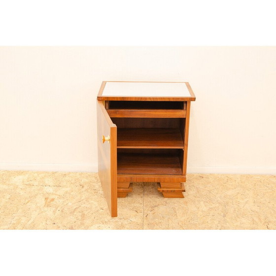 Image 1 of Vintage Art Deco walnut nightstand, 1930