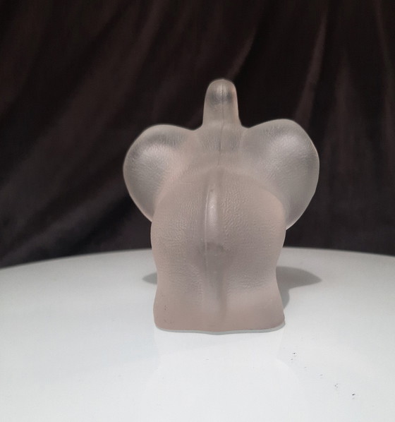 Image 1 of Goebel Figure Elephant Frosted Glass 1980'S