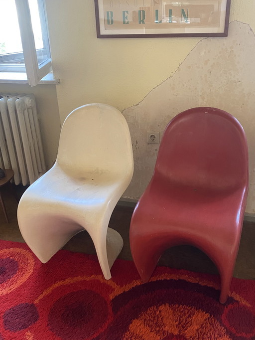 2x Verner Panton Chairs Test Models