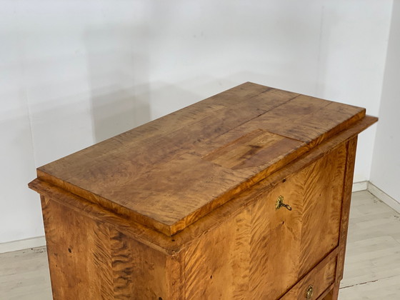 Image 1 of Biedermeier secretary cabinet writing cabinet chest of drawers around 1830