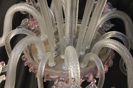 Image 1 of Murano Chandelier. Italian Venice Murano Chandelier.