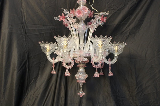 Image 1 of Murano Chandelier. Italian Venice Murano Chandelier.