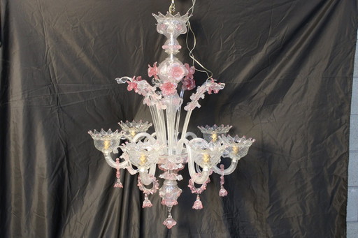 Murano Chandelier. Italian Venice Murano Chandelier.