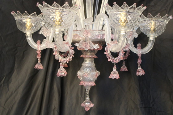 Image 1 of Murano Chandelier. Italian Venice Murano Chandelier.