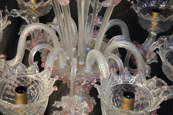 Image 1 of Murano Chandelier. Italian Venice Murano Chandelier.