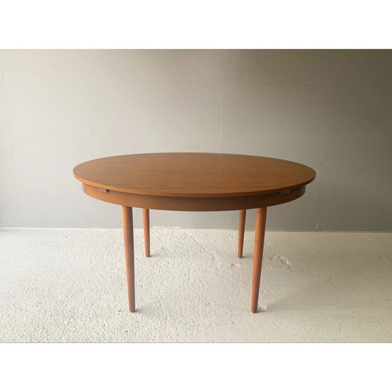 Image 1 of Vintage extendable Formica and beech dining table by Chaim Schreiber for Schreiber Furniture, 1960