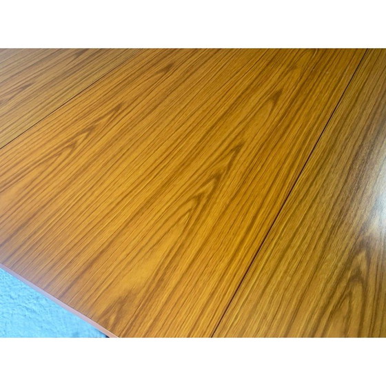 Image 1 of Vintage extendable Formica and beech dining table by Chaim Schreiber for Schreiber Furniture, 1960