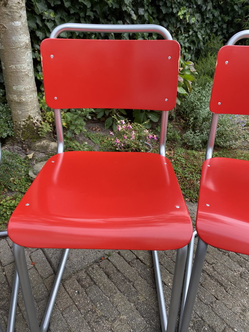 4x Gispen chair 101 without arm chrome