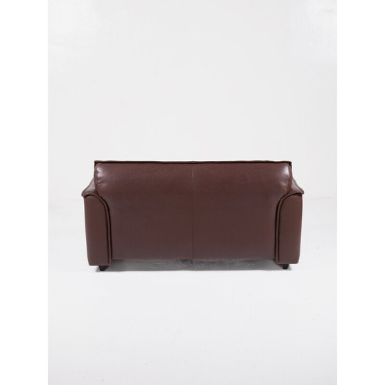 Image 1 of Vintage 2-seater sofa in chocolate brown leather for Leolux, Netherlands 1970