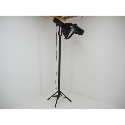 Vintage industrial floor lamp, Czechoslovakia 1950