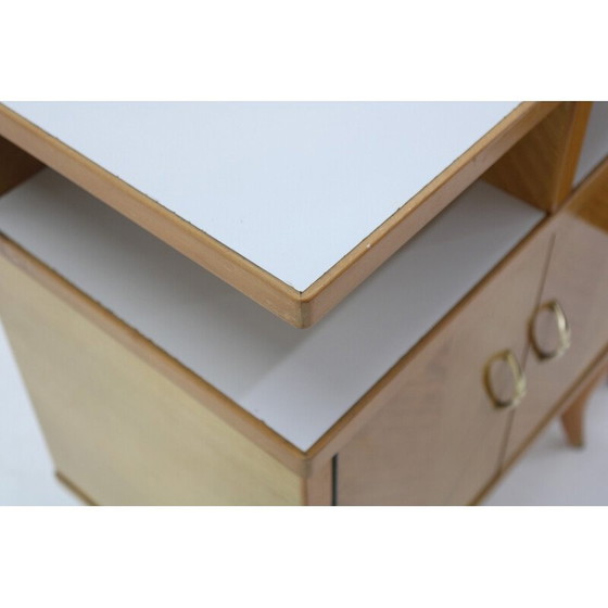 Image 1 of Pair of vintage bedside tables in ash finish, 1960