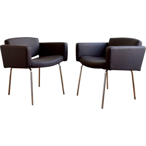 Vintage armchair "Conseil" by Pierre Guariche for Meurop, Belgium 1960