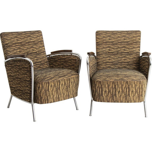 Pair of vintage club armchairs by Jószef Peresztegi, 1961