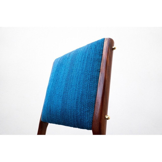Image 1 of Set of 6 vintage blue 634 chairs by Carlo de Carli for Cassina, Italy 1950s