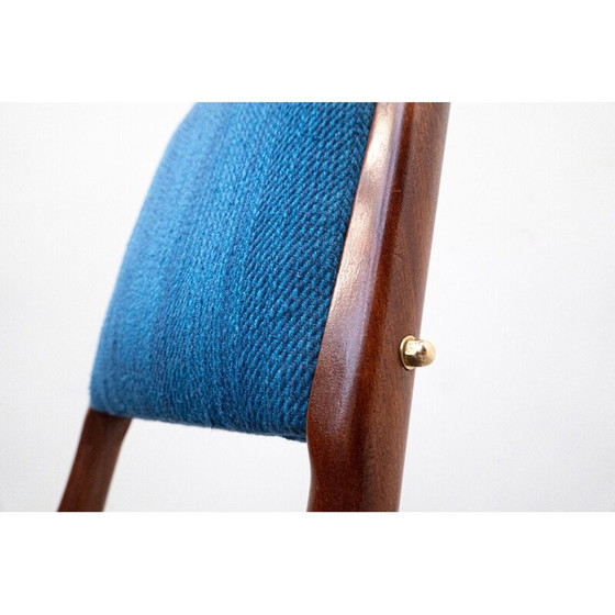 Image 1 of Set of 6 vintage blue 634 chairs by Carlo de Carli for Cassina, Italy 1950s