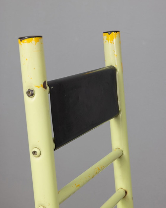 Image 1 of Pair Of Vintage 70S Stools In Iron And Wood Italian Design 