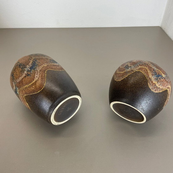 Image 1 of Pair of vintage ceramic pottery "lava" vases by Dümler and Breiden, Germany 1960s