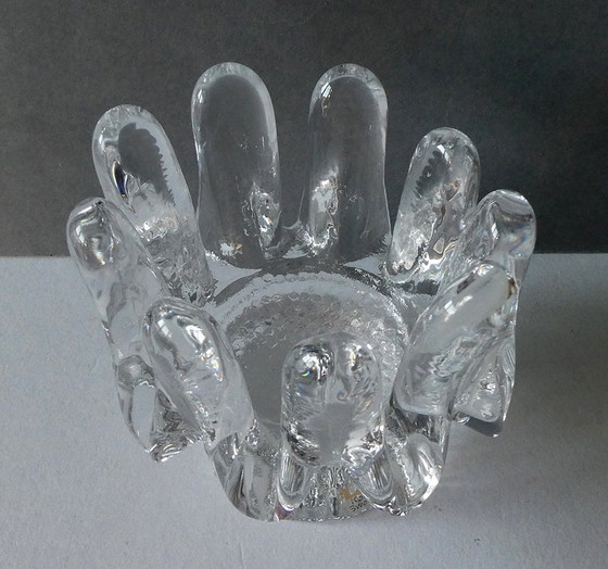 Image 1 of 1 Göran Warff, tealight holder sunflower art glass, Kosta Boda, Sweden, 1970Er