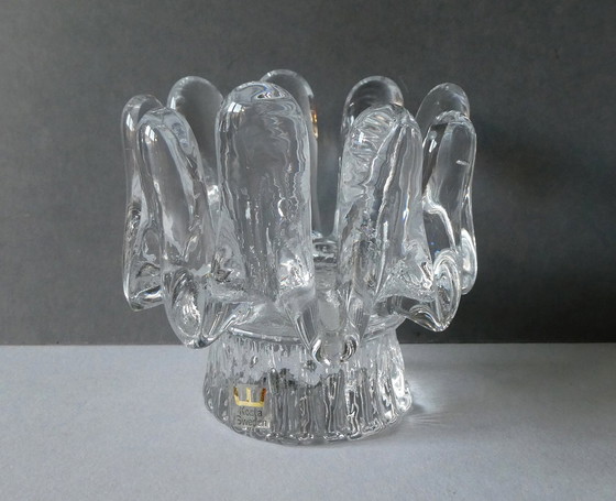 Image 1 of 1 Göran Warff, tealight holder sunflower art glass, Kosta Boda, Sweden, 1970Er