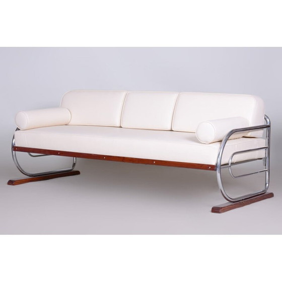 Image 1 of Vintage white sofa by Slezák, Czechia 1930s 