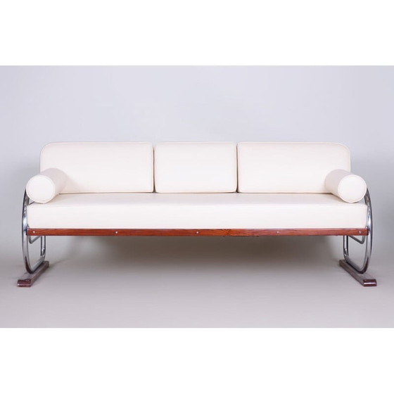 Image 1 of Vintage white sofa by Slezák, Czechia 1930s 