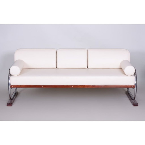 Vintage white sofa by Slezák, Czechia 1930s 