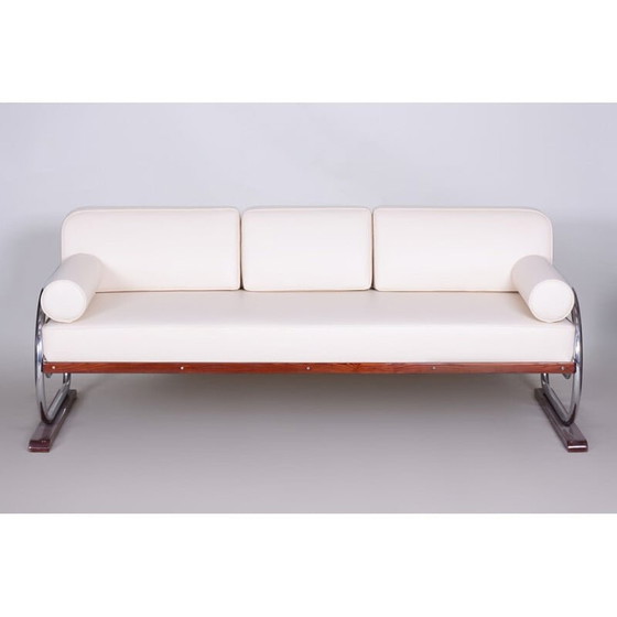 Image 1 of Vintage white sofa by Slezák, Czechia 1930s 