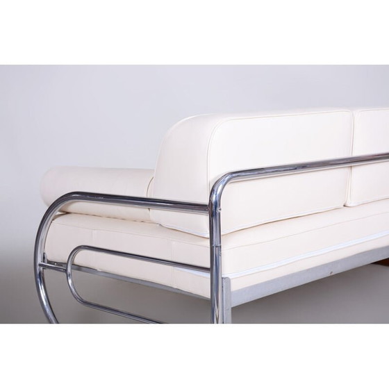 Image 1 of Vintage white sofa by Slezák, Czechia 1930s 