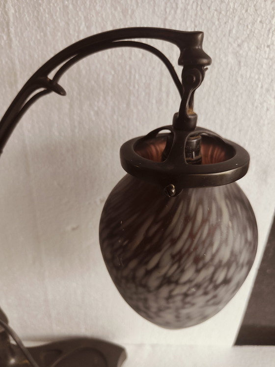 Image 1 of Lampe à poser art de france bronze marchand vintage