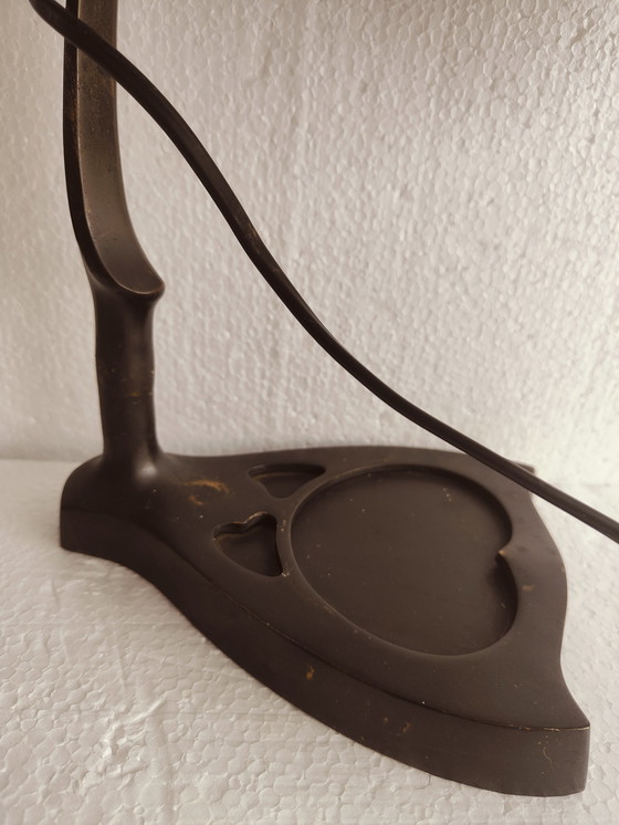 Image 1 of Lampe à poser art de france bronze marchand vintage