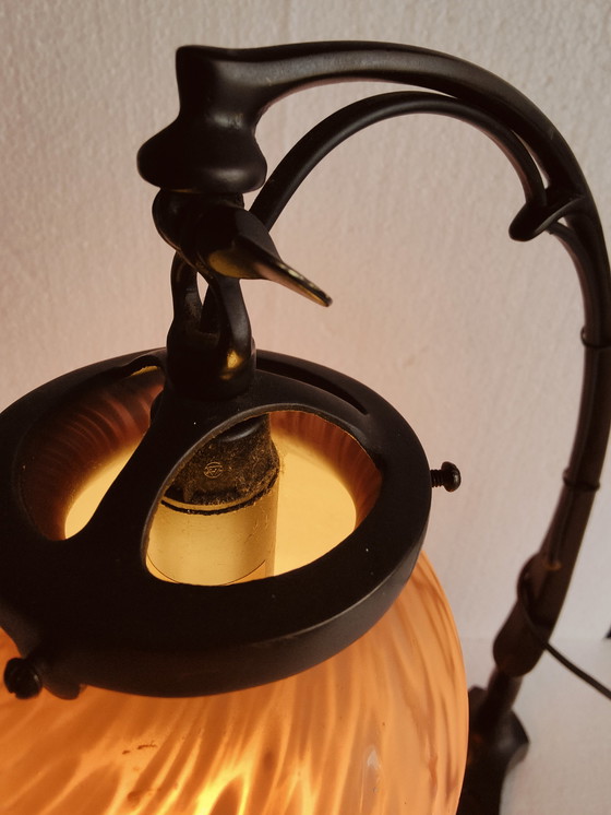 Image 1 of Lampe à poser art de france bronze marchand vintage