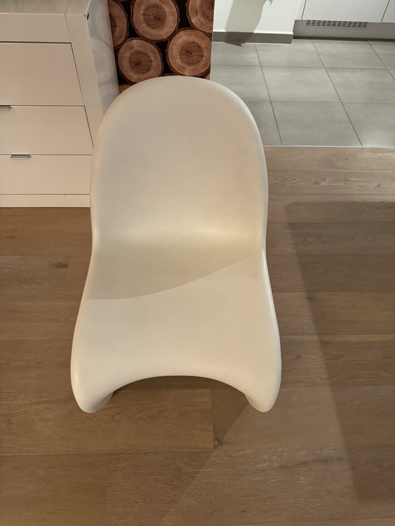 Image 1 of 4x Chaise Panton noir et blanc