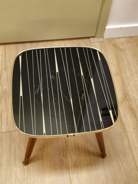 Image 1 of Vintage Table Side Table Plant Table Black