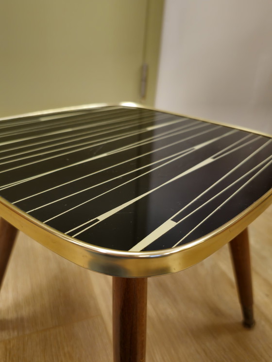 Image 1 of Vintage Table Side Table Plant Table Black