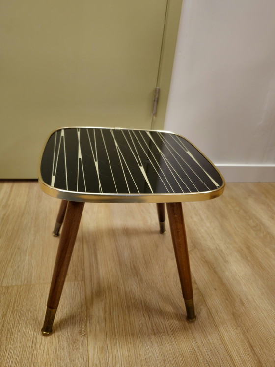 Image 1 of Vintage Table Side Table Plant Table Black