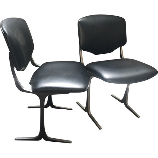 Set of 6 vintage chairs by Pierre Pichard for Ligne Roset, 1970