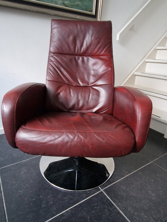 Image 1 of Leather Swivel Armchair Hjort Knudsen