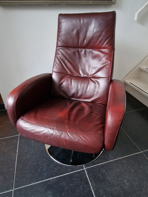 Leather Swivel Armchair Hjort Knudsen