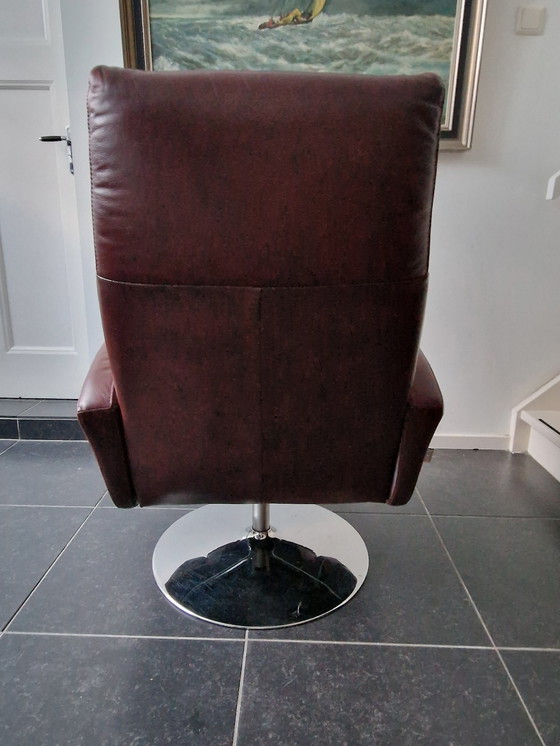 Image 1 of Leather Swivel Armchair Hjort Knudsen