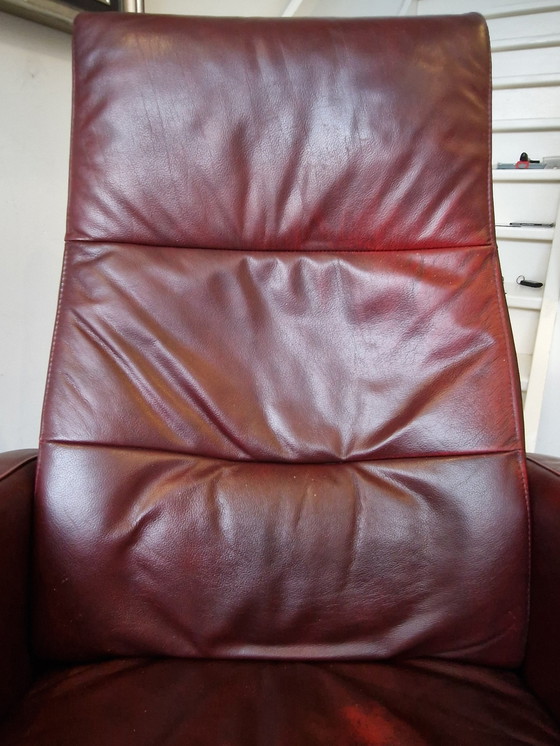 Image 1 of Leather Swivel Armchair Hjort Knudsen