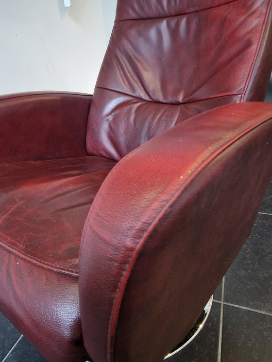 Image 1 of Leather Swivel Armchair Hjort Knudsen