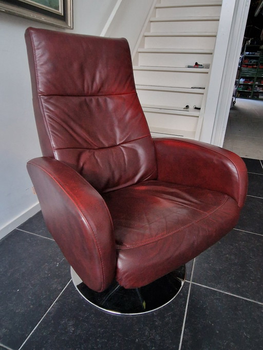 Leather Swivel Armchair Hjort Knudsen