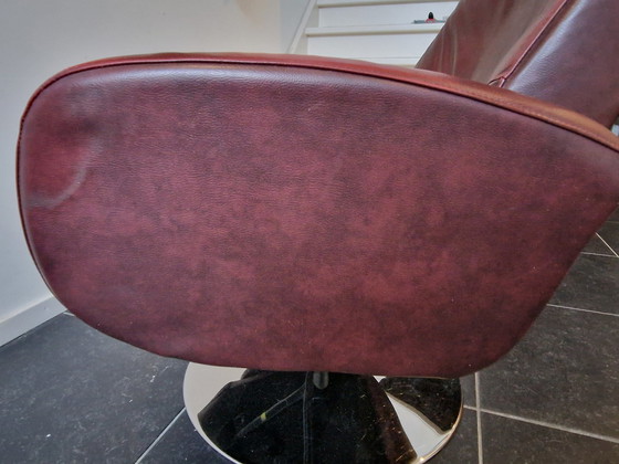 Image 1 of Leather Swivel Armchair Hjort Knudsen